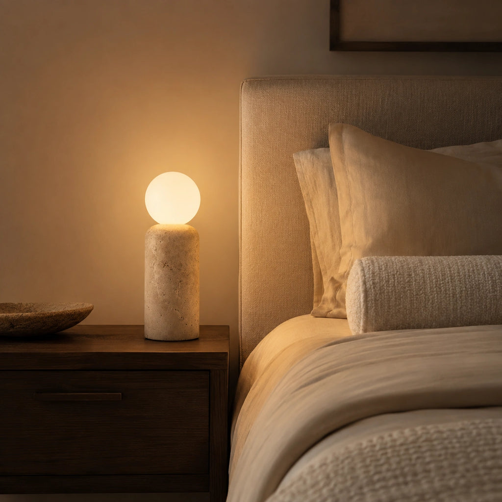Lampe de chevet Travertin Mimaliste