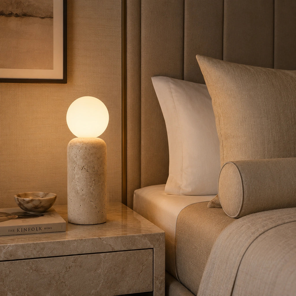 Lampe de chevet Travertin Mimaliste