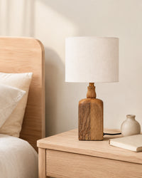 Lampe de chevet bois vintage