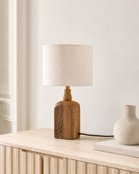 Lampe de chevet bois vintage