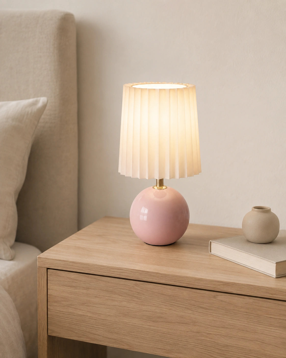 Lampe de chevet bubble rosy