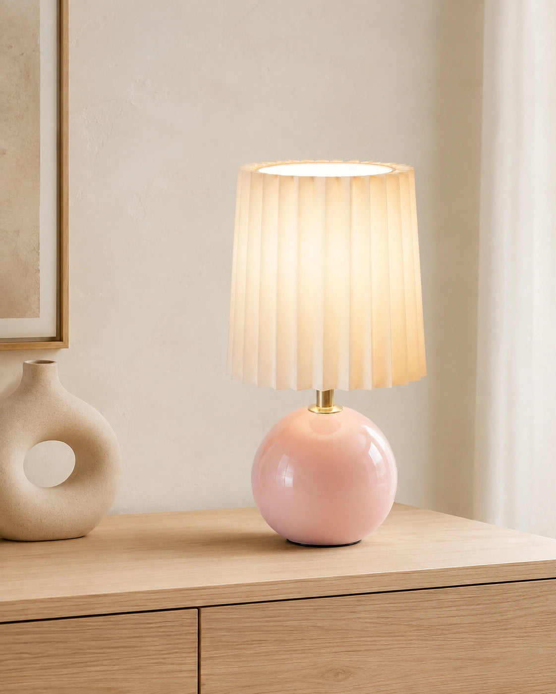 Lampe de chevet bubble rosy