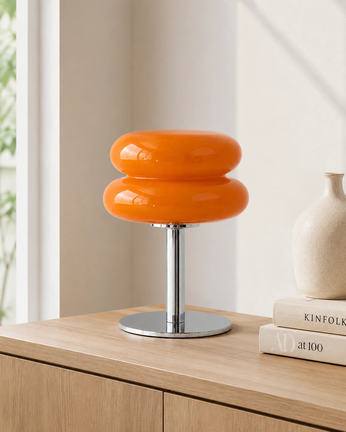 Lampe de chevet macaron orange