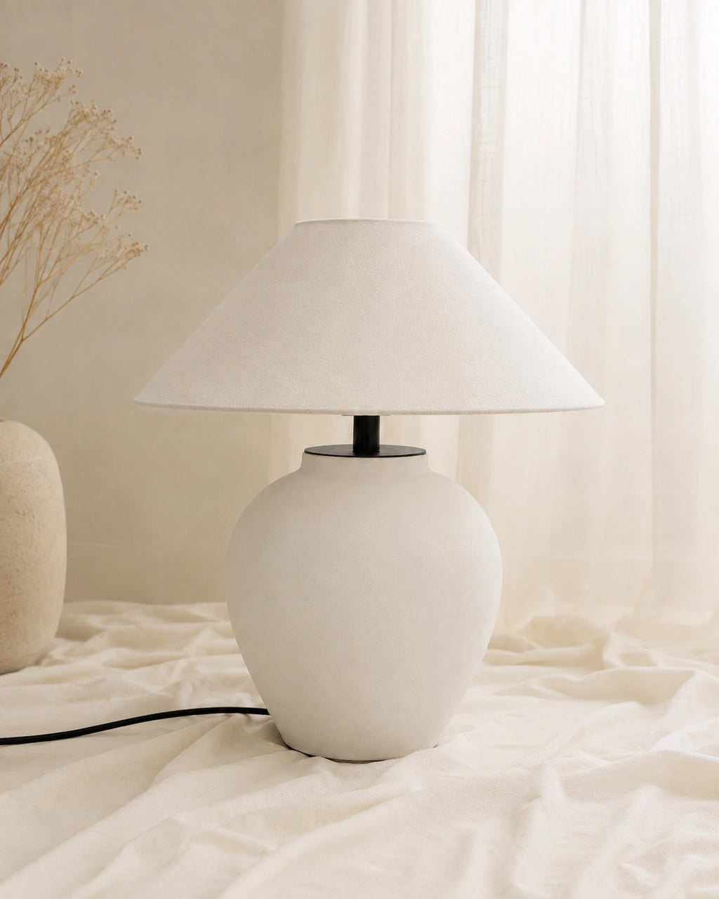 Lampe de chevet céramique ronde