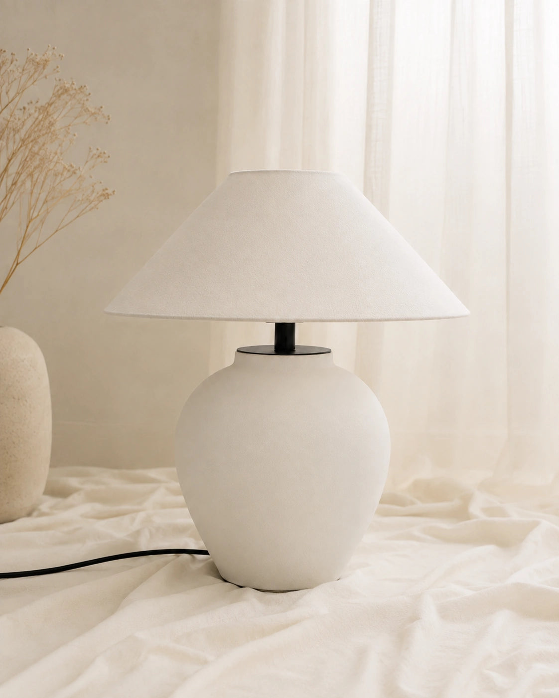 Lampe de chevet céramique ronde