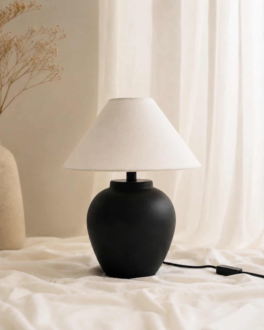 Lampe de chevet céramique ronde