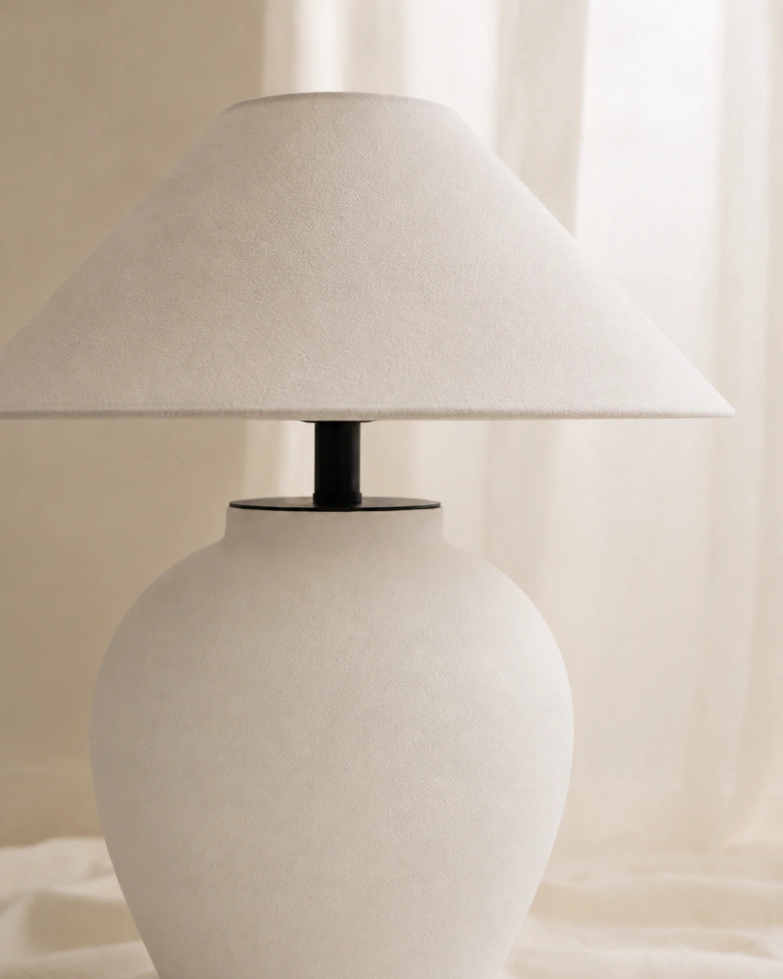 Lampe de chevet céramique ronde