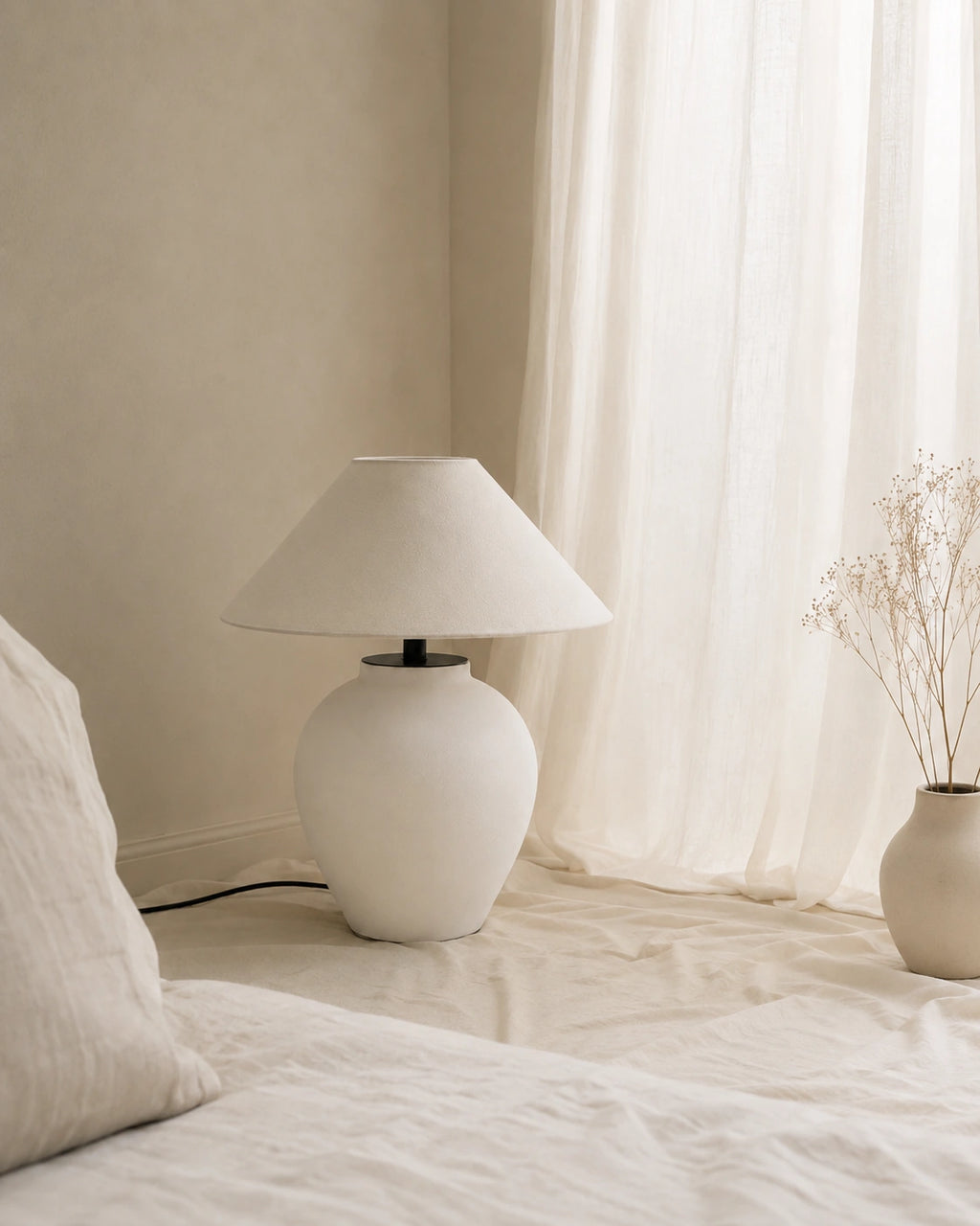 Lampe de chevet céramique ronde