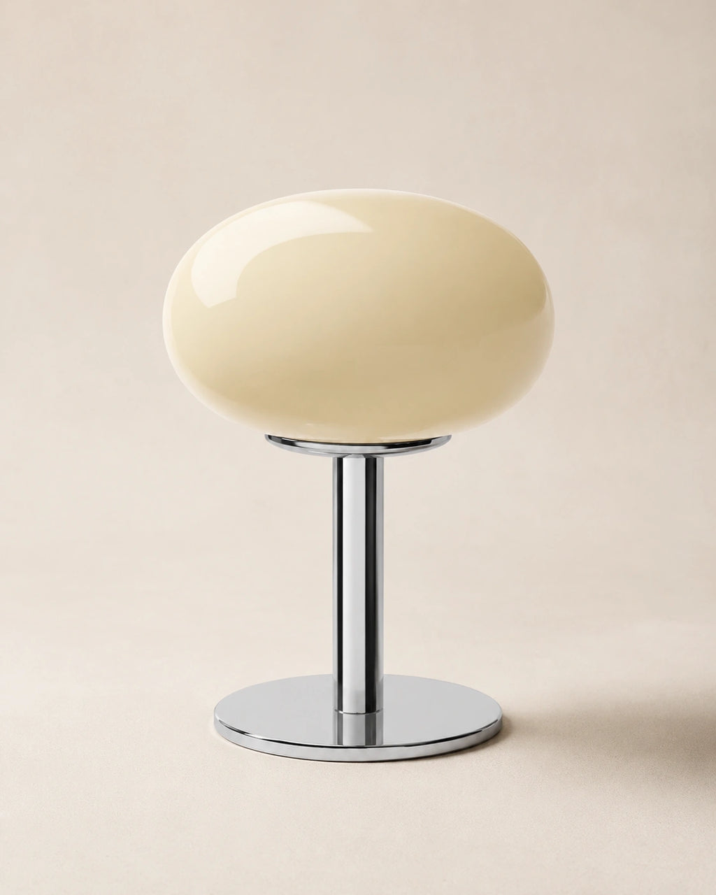 Lampe de chevet en verre jaune retro