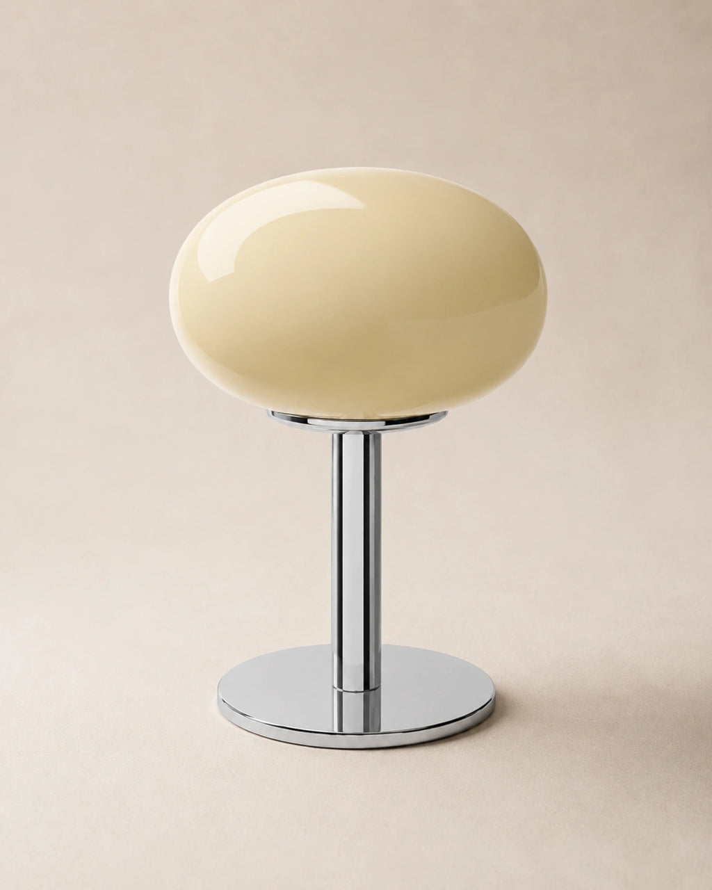 Lampe de chevet en verre jaune retro