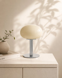 Lampe de chevet en verre jaune retro