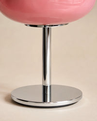 Lampe de chevet en verre rose retro