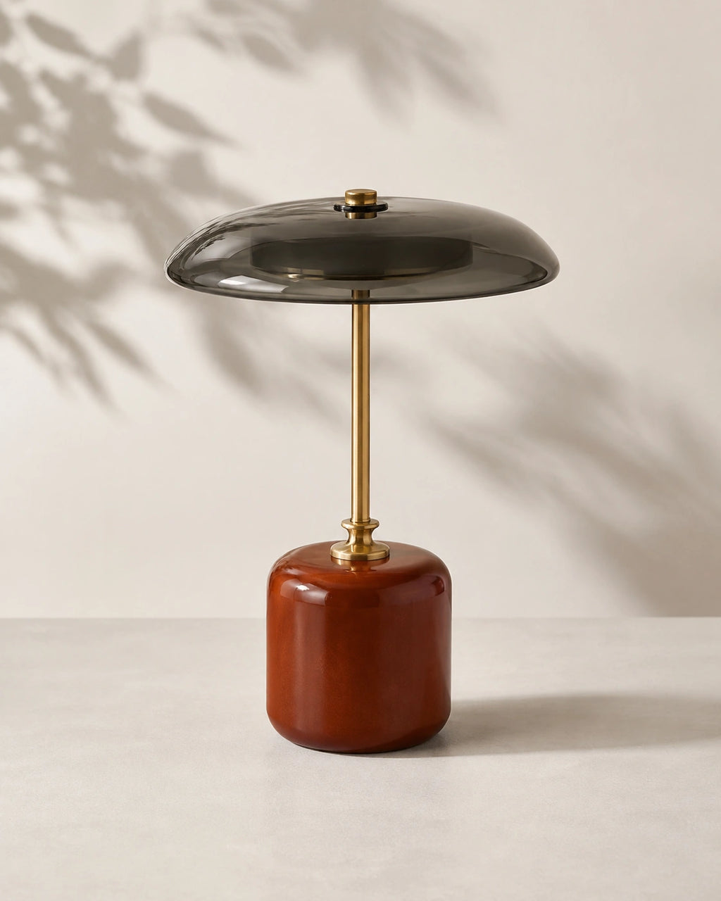 Lampe de chevet champignon noir amanite