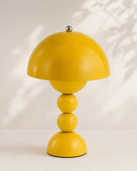 Lampe de chevet champignon bubble jaune