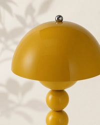 Lampe de chevet champignon bubble jaune