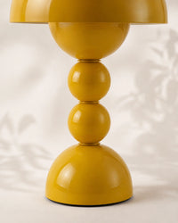 Lampe de chevet champignon bubble jaune