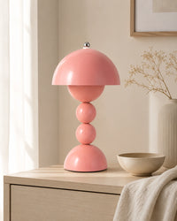 Lampe de chevet bubble champignon rose