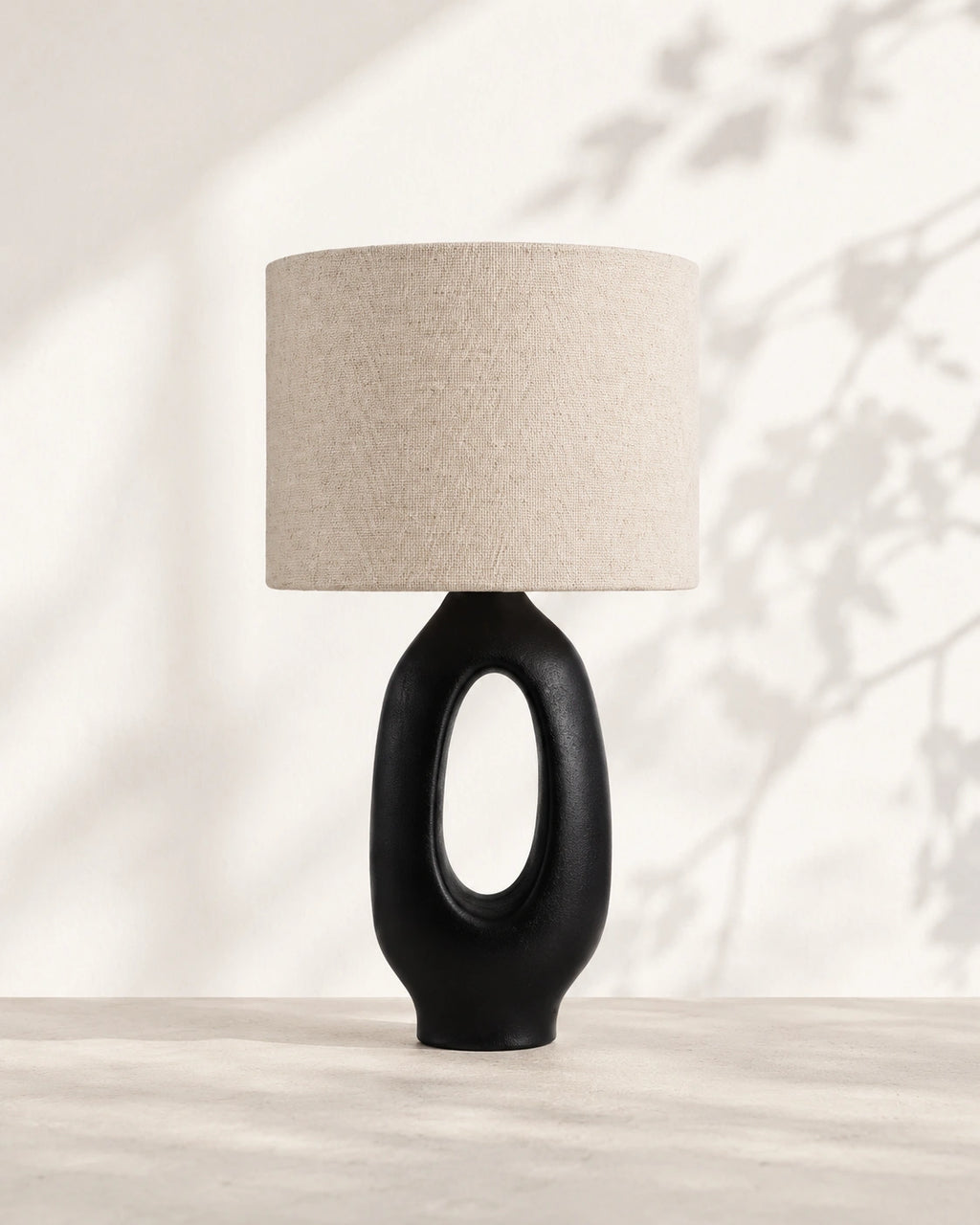 Lampe de chevet moderne noir ovale