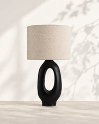 Lampe de chevet moderne noir ovale
