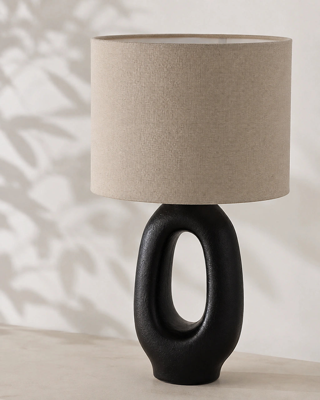 Lampe de chevet moderne noir ovale