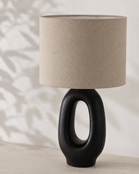 Lampe de chevet moderne noir ovale
