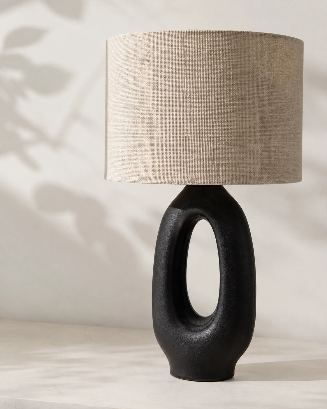 Lampe de chevet moderne noir ovale