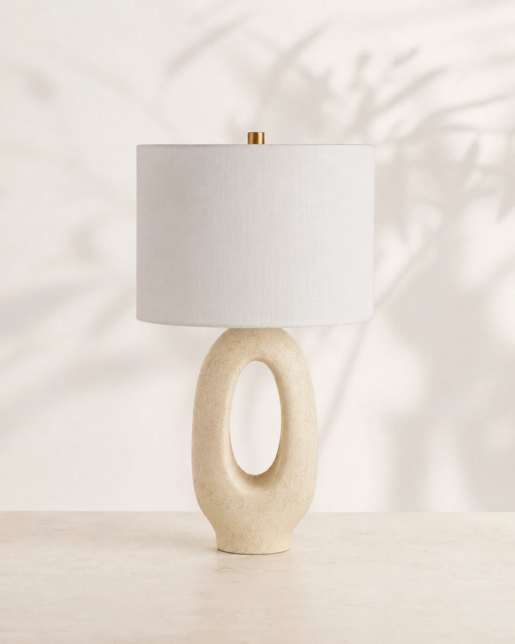 Lampe de chevet moderne ovale beige
