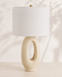 Lampe de chevet moderne ovale beige