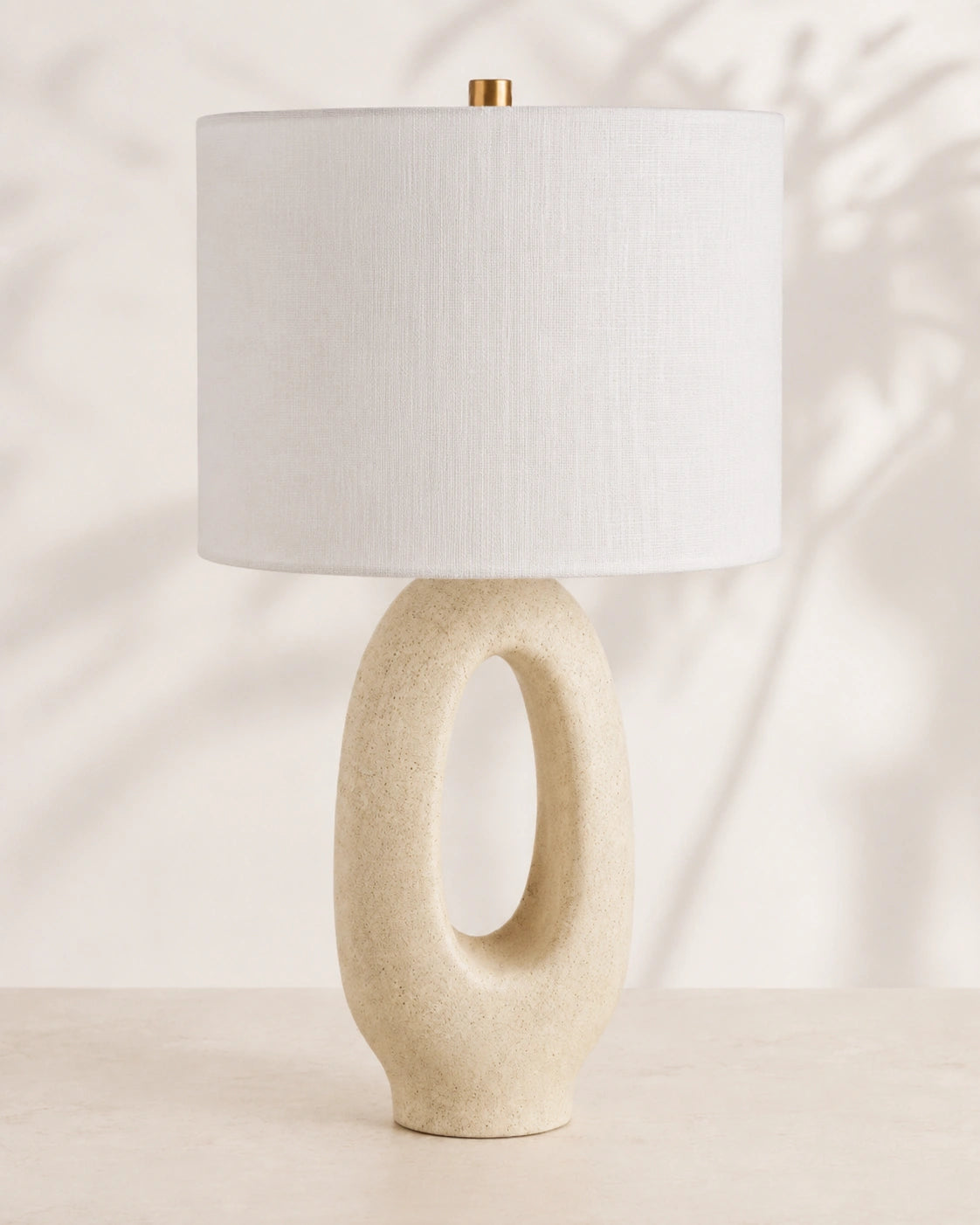 Lampe de chevet moderne ovale beige