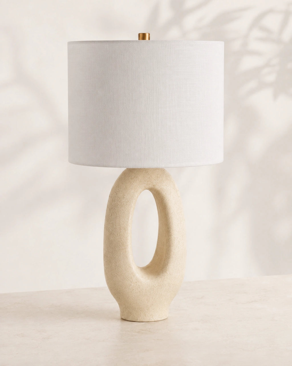 Lampe de chevet moderne ovale beige