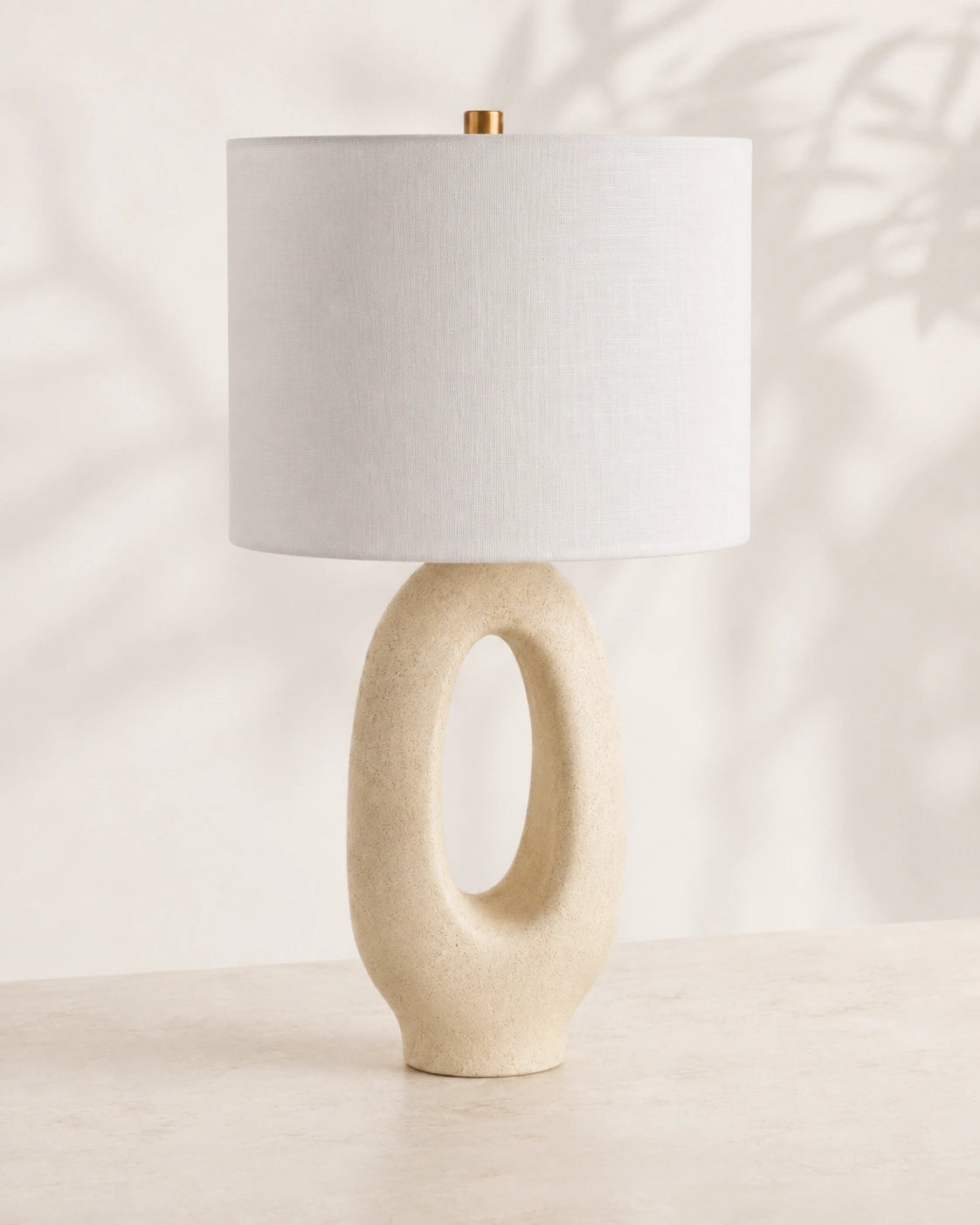 Lampe de chevet moderne ovale beige