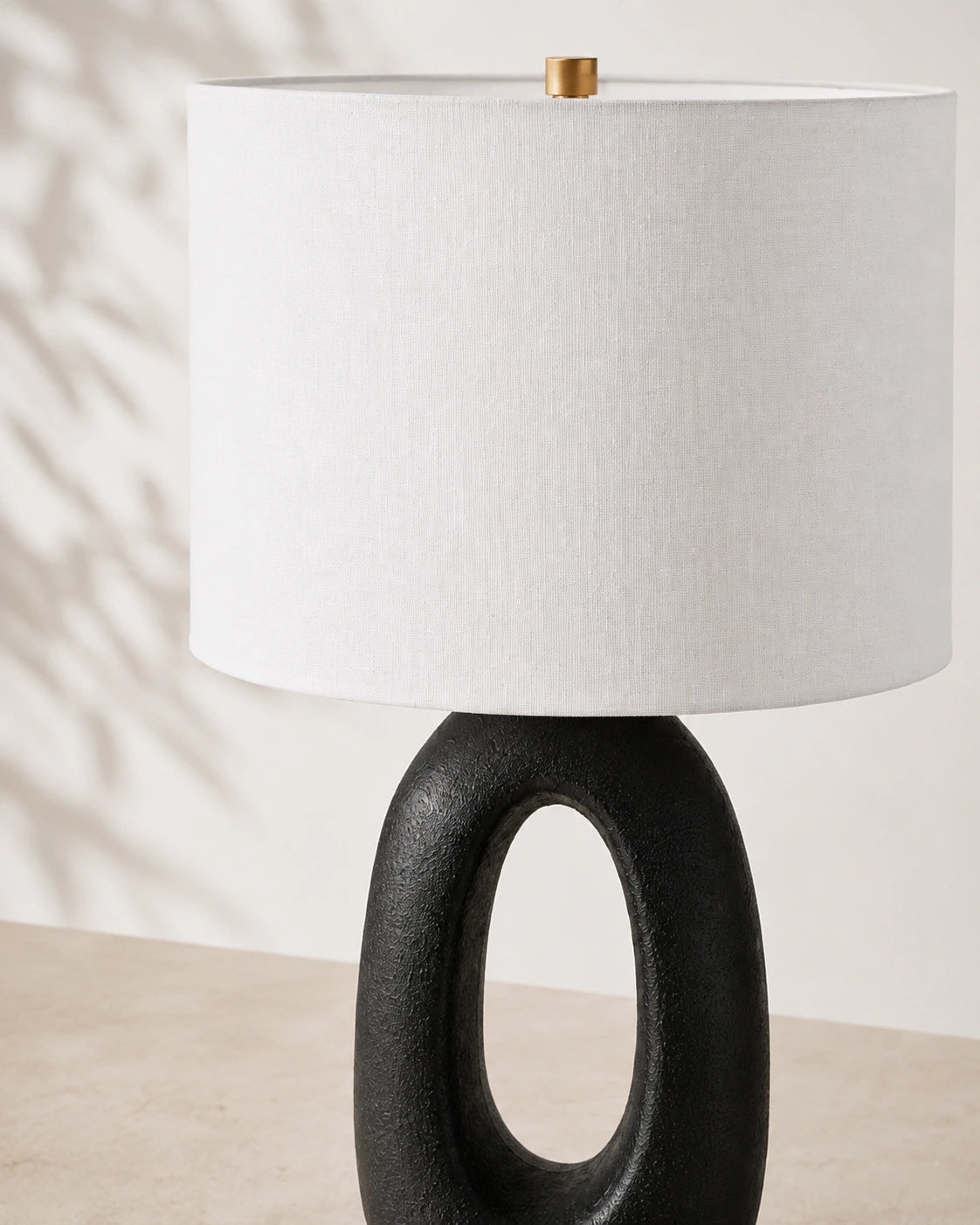 Lampe de chevet moderne ovale noire