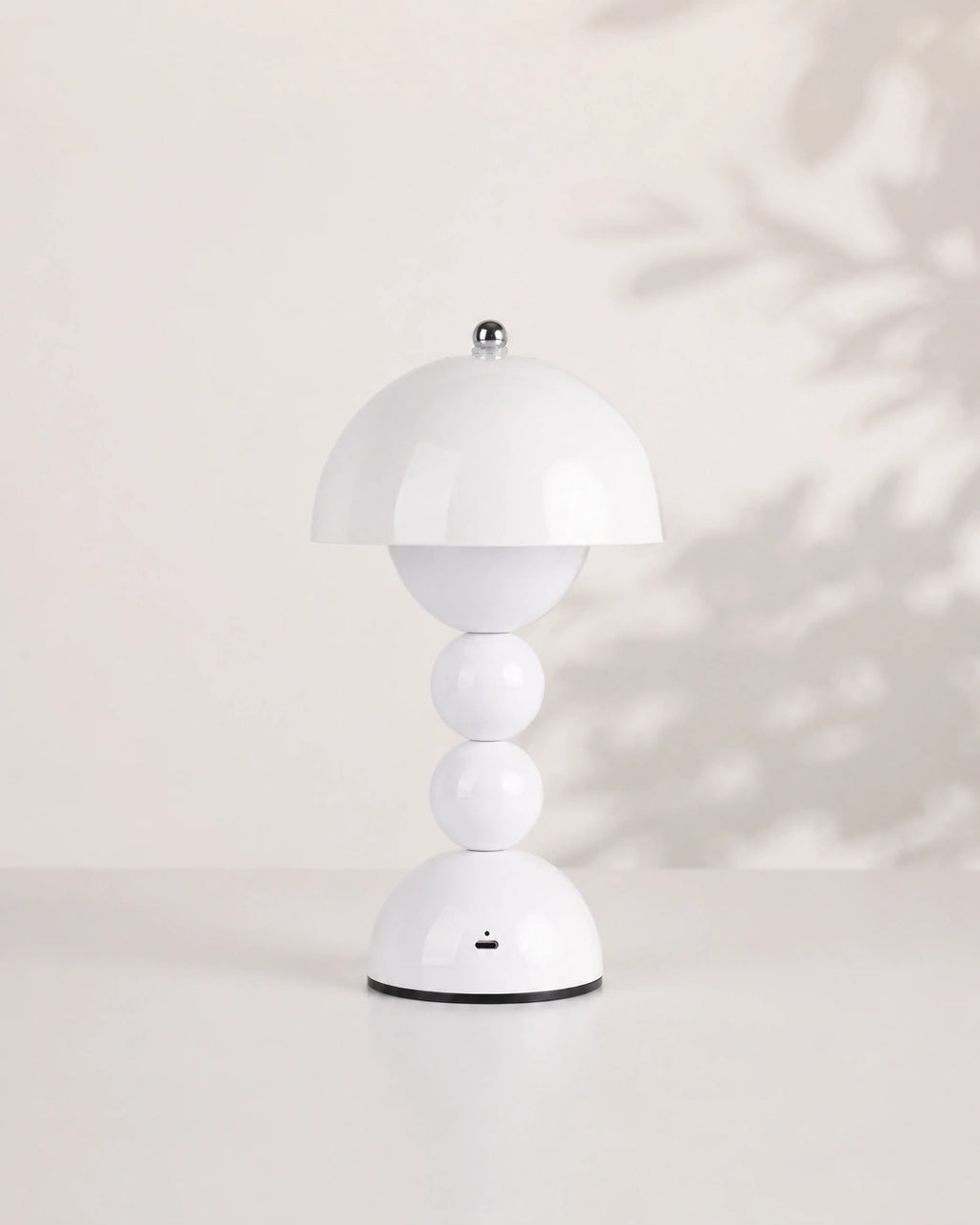 Lampe de chevet champignon bubble blanche