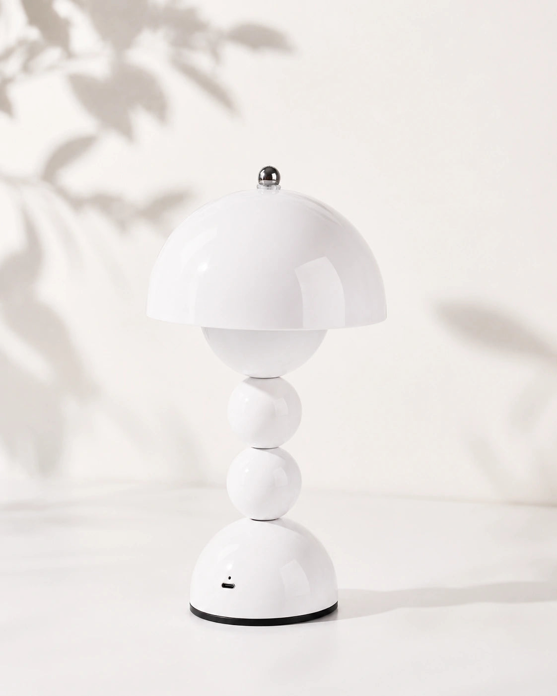 Lampe de chevet champignon bubble blanche