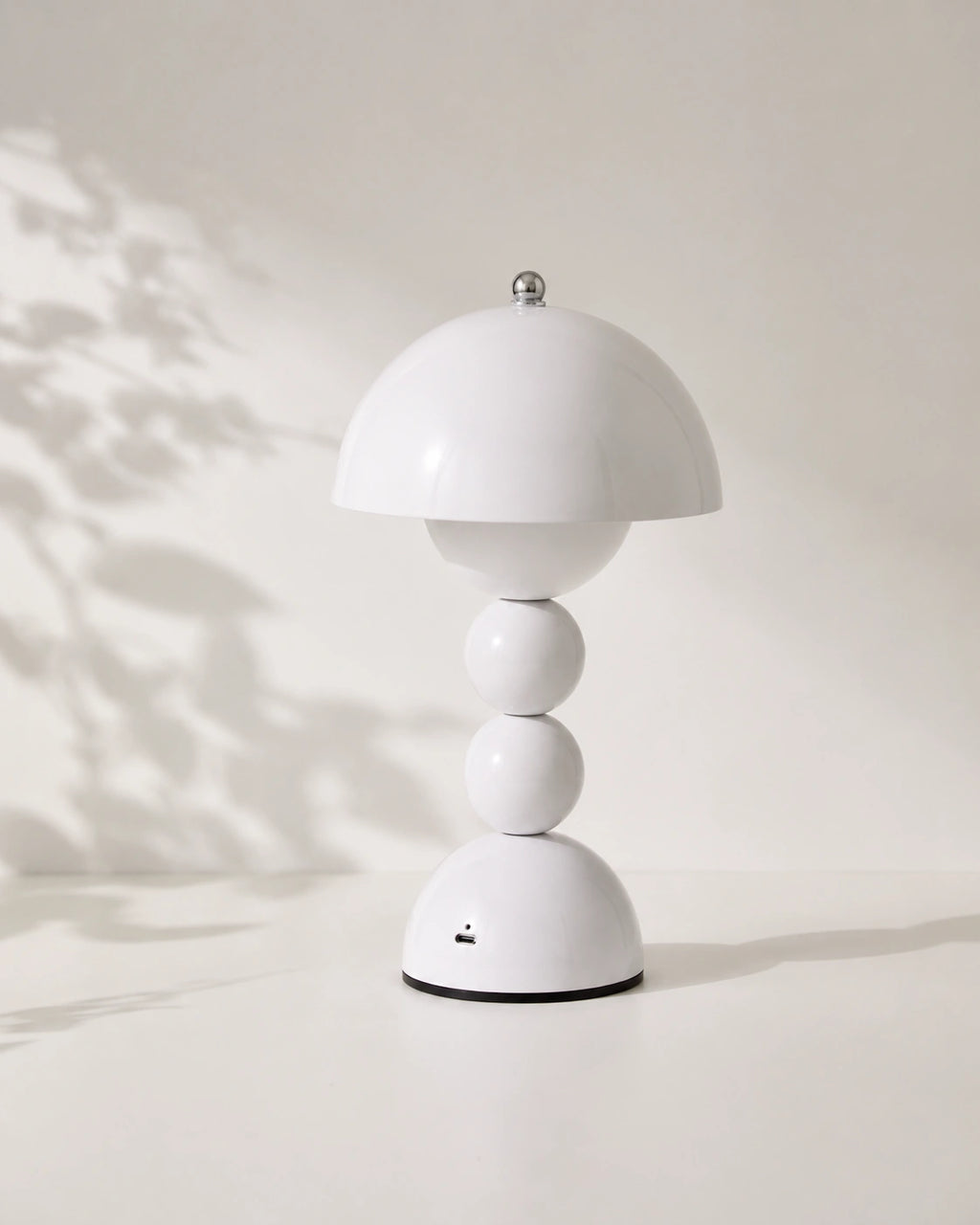 Lampe de chevet champignon bubble blanche