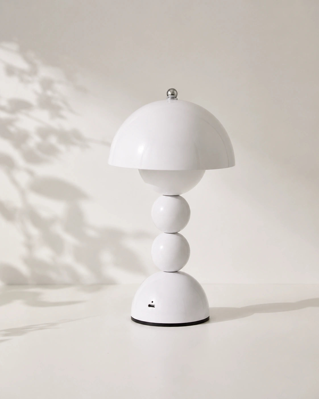 Lampe de chevet champignon bubble blanche