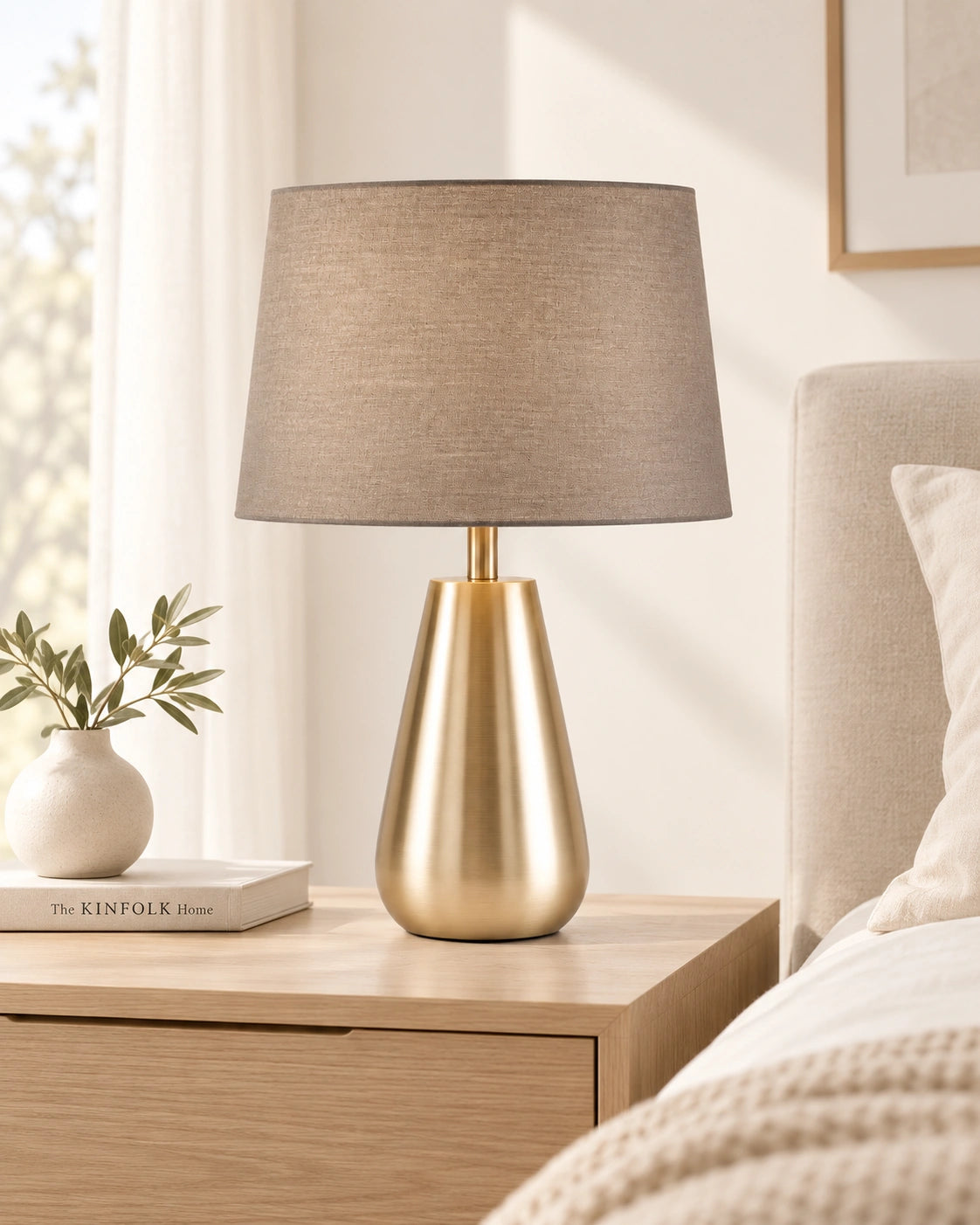 Lampe de chevet moderne dorée
