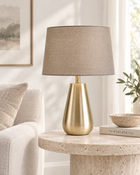 Lampe de chevet moderne dorée