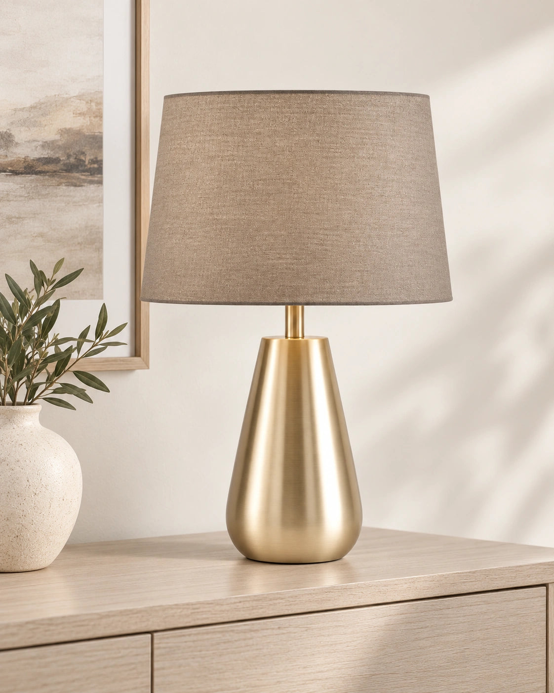 Lampe de chevet moderne dorée