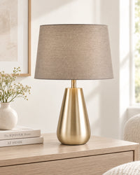 Lampe de chevet moderne dorée