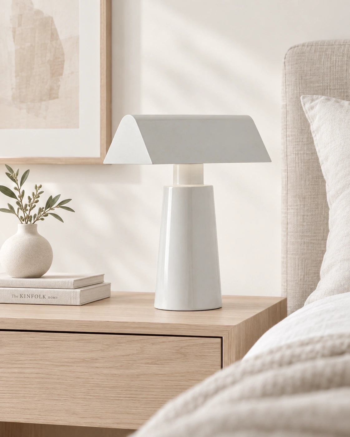 Lampe de chevet moderne blanche
