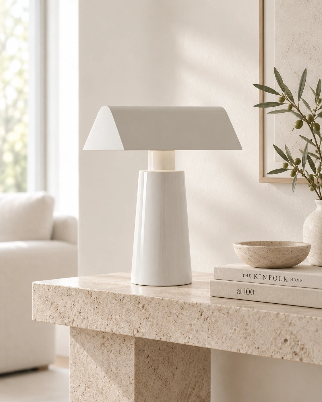 Lampe de chevet moderne blanche