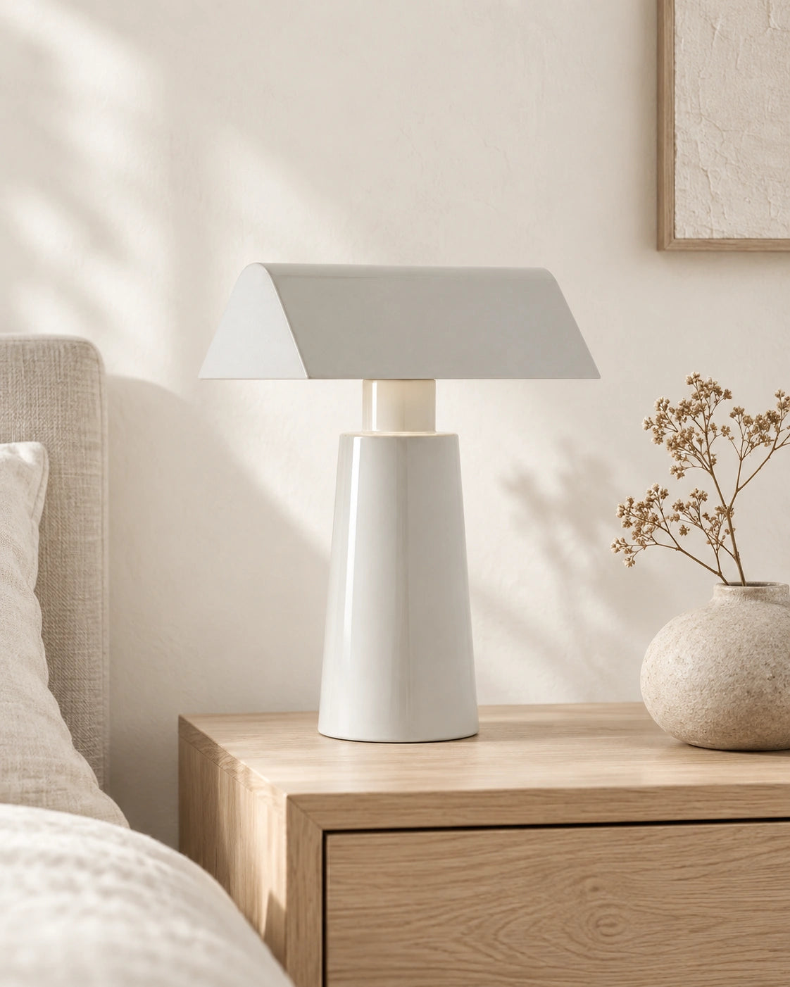 Lampe de chevet moderne blanche