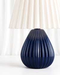 Lampe de chevet vintage bleu arrondie