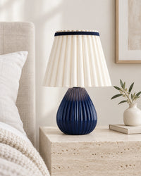 Lampe de chevet vintage bleu arrondie