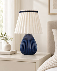 Lampe de chevet vintage bleu arrondie