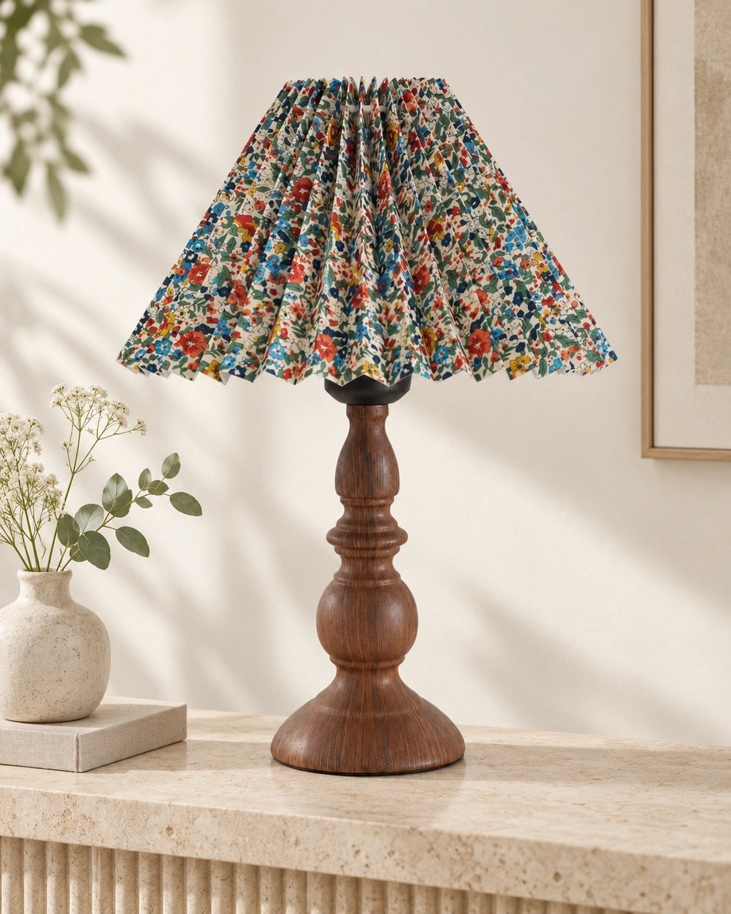 Lampe de chevet rétro en bois