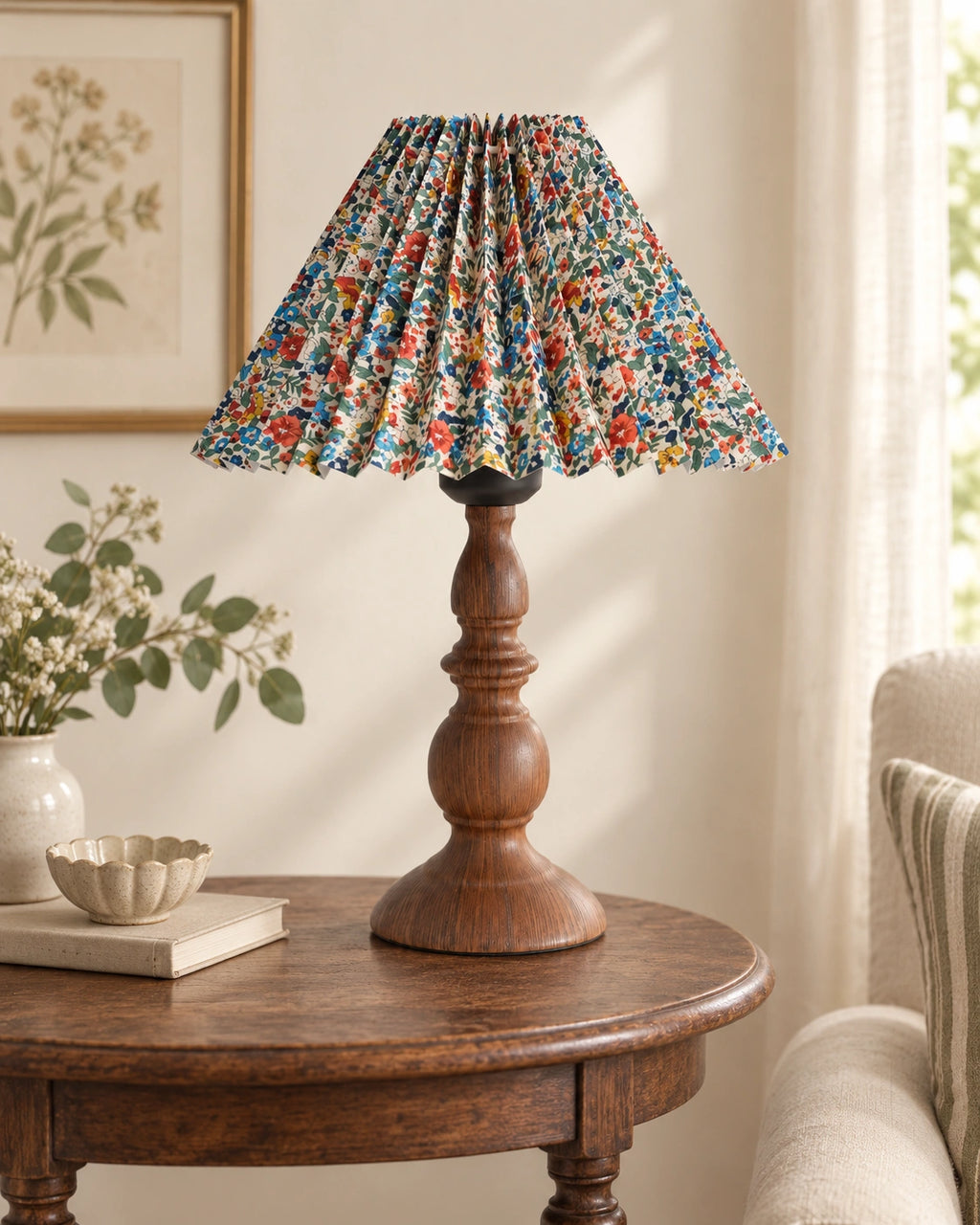 Lampe de chevet rétro en bois