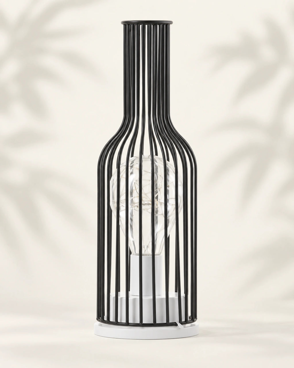 Lampe de chevet en métal noir bouteille