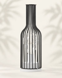 Lampe de chevet en métal noir bouteille